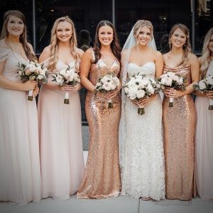 Revelry ROSE GOLD Dakota Sequin Dress